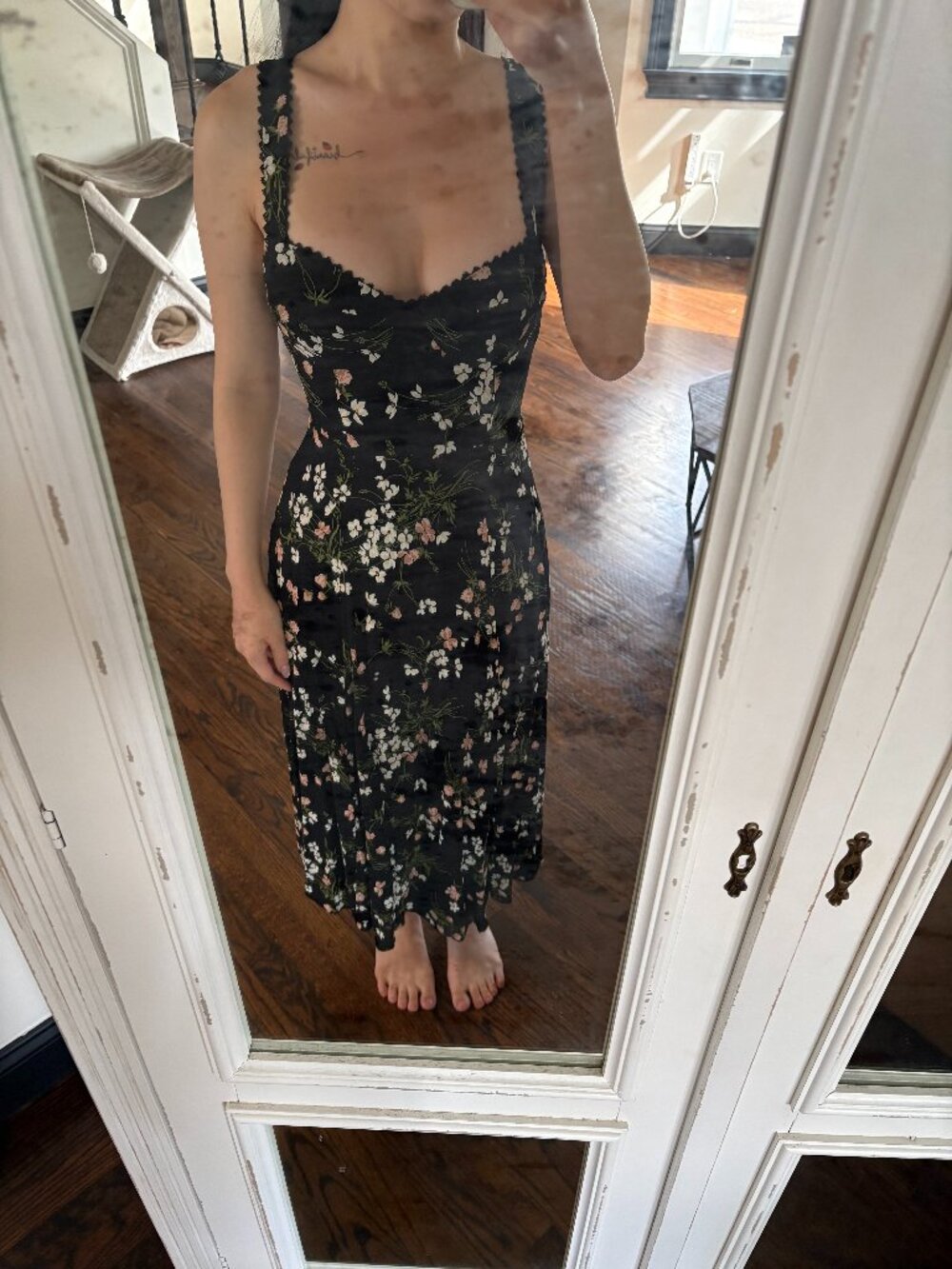 Reformation Lela Midi Dress in Sagittarius Print in Size 2